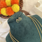 Elegant Green AD Stone Pendant 3 Layer Chain-G14690